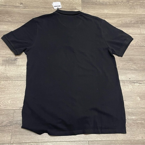 Moschino Couture Men's Teddy Bear Patch Polo Shirt Black Short Sleeve Sz 42 NWT - Picture 8 of 11